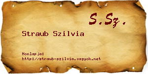 Straub Szilvia névjegykártya