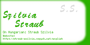 szilvia straub business card